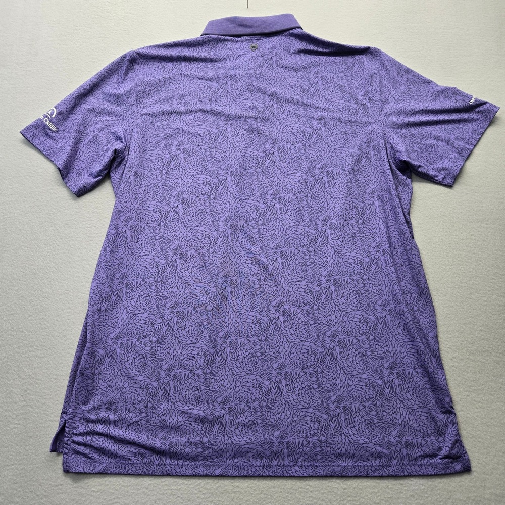 Greyson Wolf Pattern Polo Shirt Mens XL Purple Barton Creek Omni Hotels Golf - Picture 8 of 10